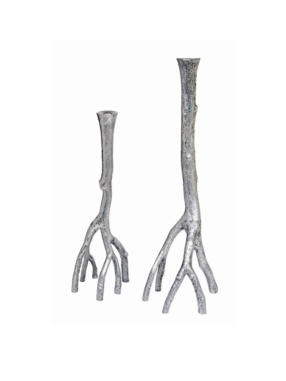 Micheal Aram Candlesticks Branch Motif- a Pair